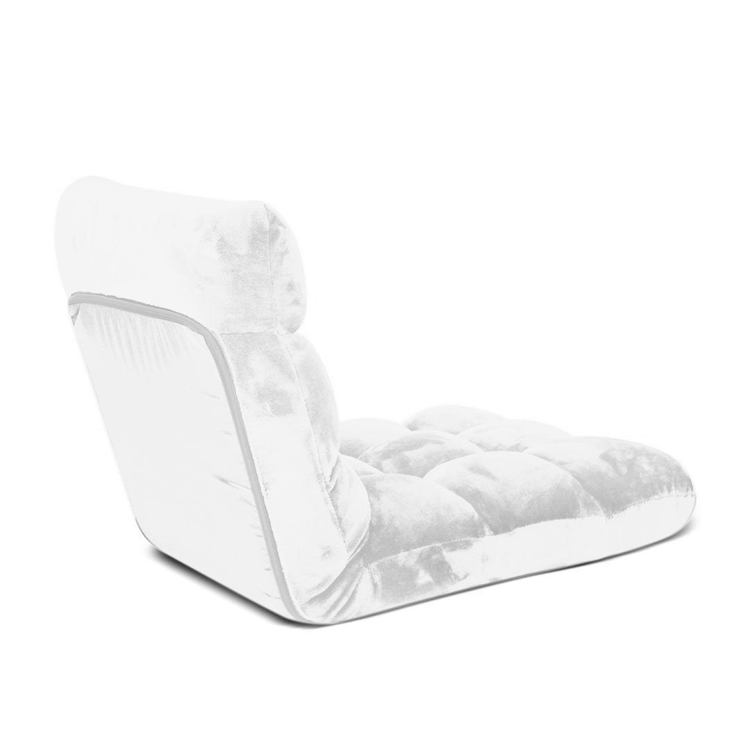 Floor Recliner Folding Lounge Sofa Futon Couch Chair Cushion White Fast shipping On sale