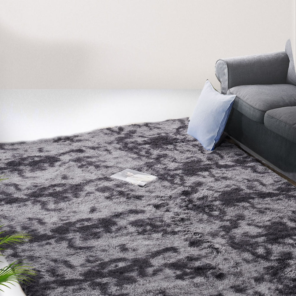 Floor Rug Shaggy Rugs Soft Large Carpet Area Tie-dyed Midnight City 200x300cm Fast shipping On sale