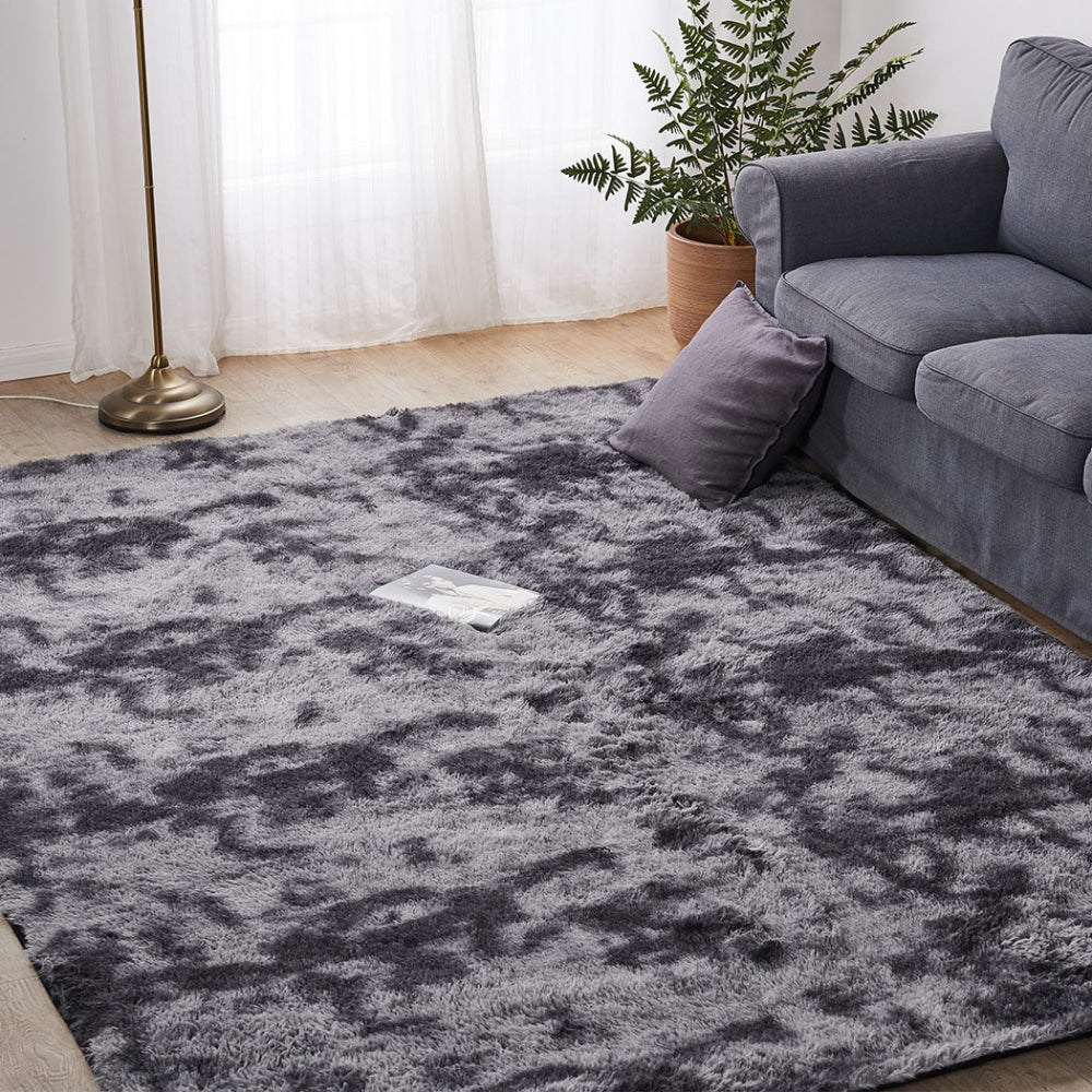 Floor Rug Shaggy Rugs Soft Large Carpet Area Tie-dyed Midnight City 80x120cm Fast shipping On sale