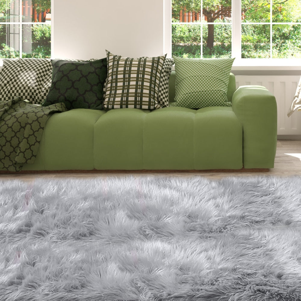 Floor Rugs Sheepskin Shaggy Rug Area Carpet Bedroom Living Room Mat 160X230 Grey Fast shipping On sale