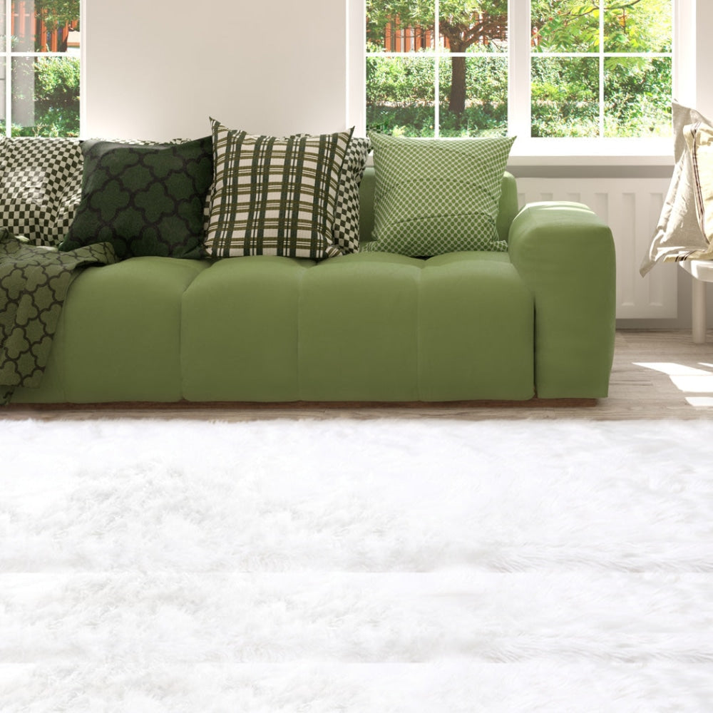 Floor Rugs Sheepskin Shaggy Rug Area Carpet Bedroom Living Room Mat 60X120 White Fast shipping On sale