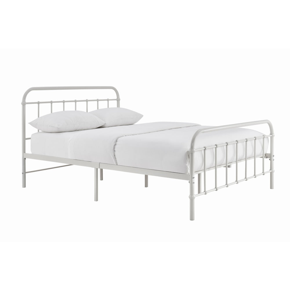 Florence Metal Bed Frame - White Double / Fast shipping On sale