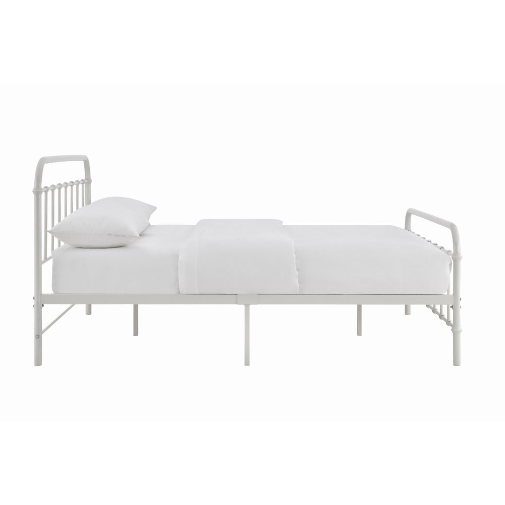 Florence Metal Bed Frame - White Double / Fast shipping On sale