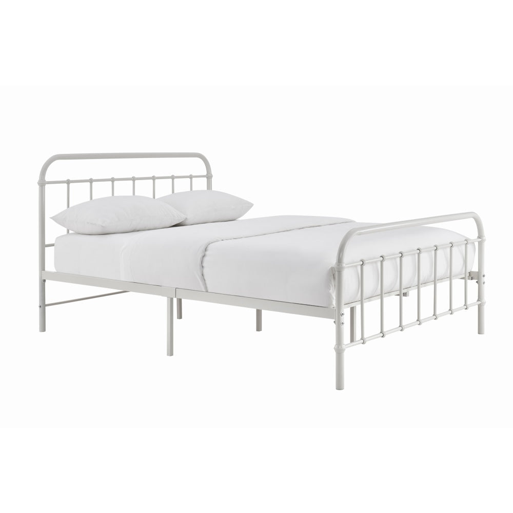 Florence Metal Bed Frame - White King / Fast shipping On sale