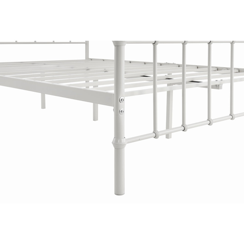 Florence Metal Bed Frame - White King / Fast shipping On sale