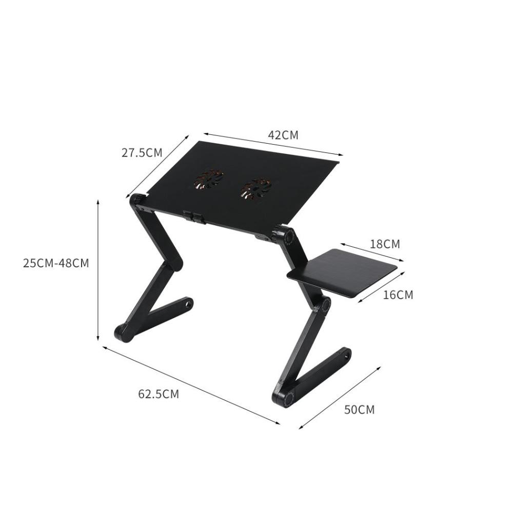 Foldable Laptop Desk Adjustable Sofa Table Tray Stand Mouse Pad Portable Cooling Black Office Fast shipping On sale