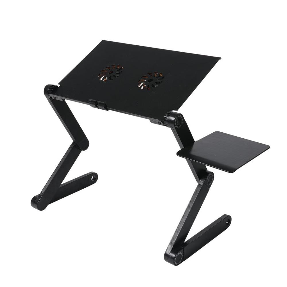 Foldable Laptop Desk Adjustable Sofa Table Tray Stand Mouse Pad Portable Cooling Black Office Fast shipping On sale
