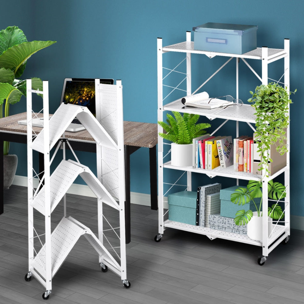 Foldable Shelf Display Storage Rack Bookshelf Bookcase Organiser Kitchen Bedroom Fast shipping On sale