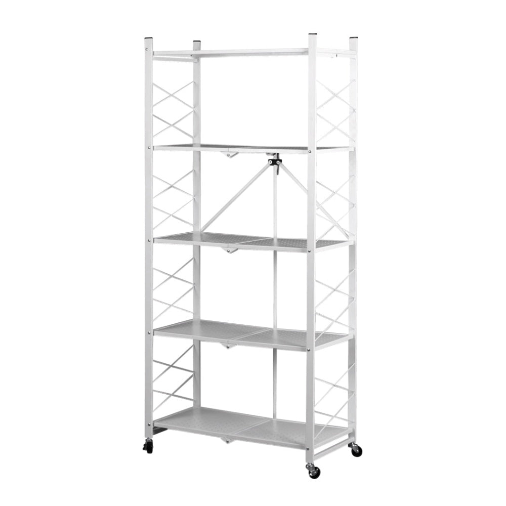 Foldable Storage Shelf Display Rack Bookshelf Bookcase Shelving Metal Organiser Fast shipping On sale