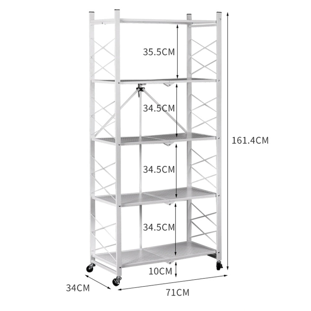 Foldable Storage Shelf Display Rack Bookshelf Bookcase Shelving Metal Organiser Fast shipping On sale