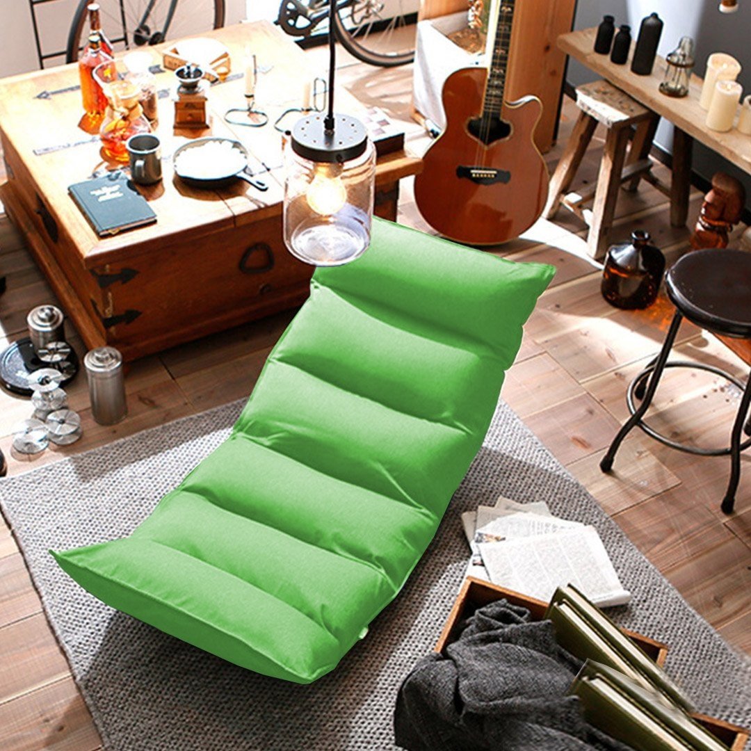 Foldable Tatami Floor Sofa Bed Meditation Lounge Chair Recliner Lazy Couch Green Fast shipping On sale