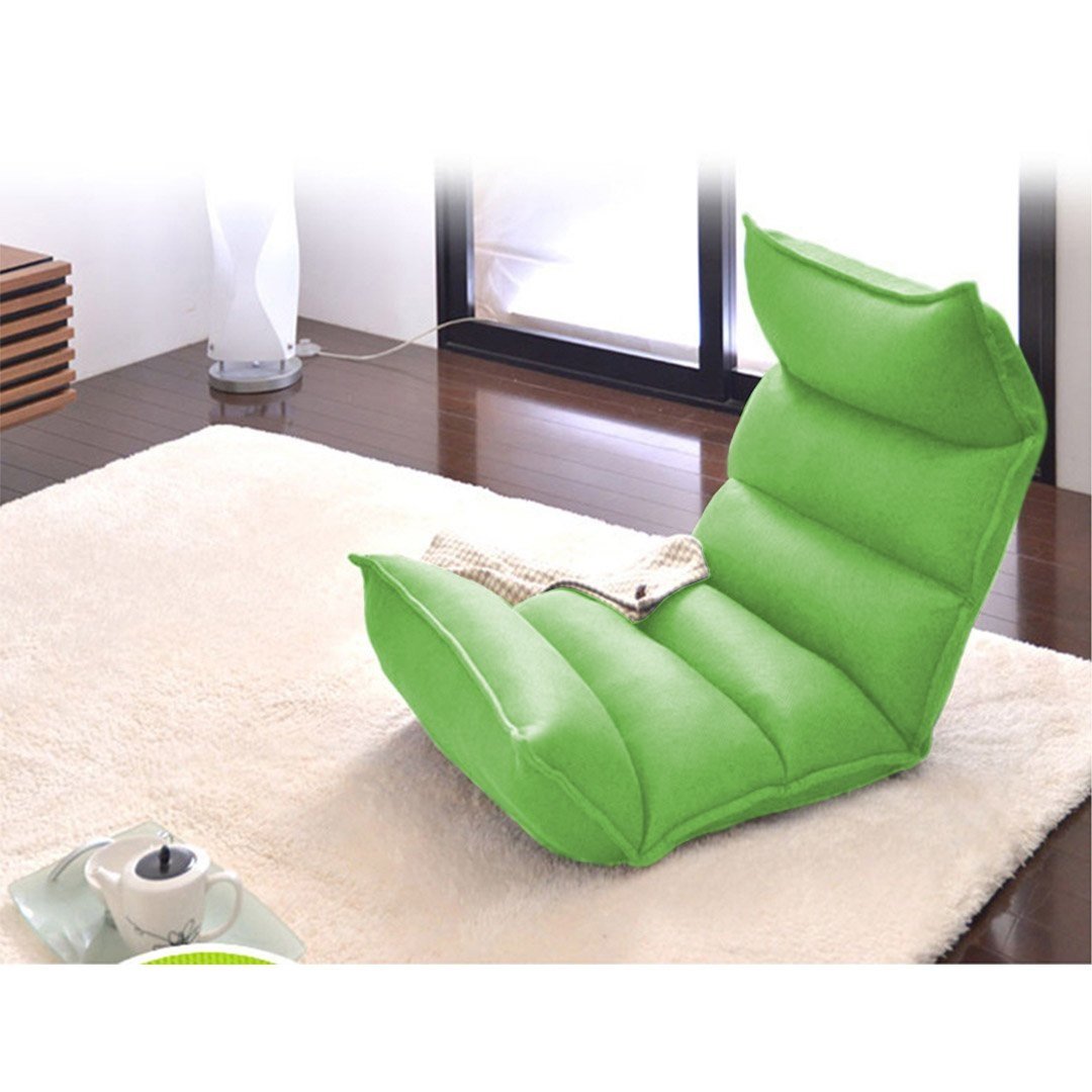 Foldable Tatami Floor Sofa Bed Meditation Lounge Chair Recliner Lazy Couch Green Fast shipping On sale