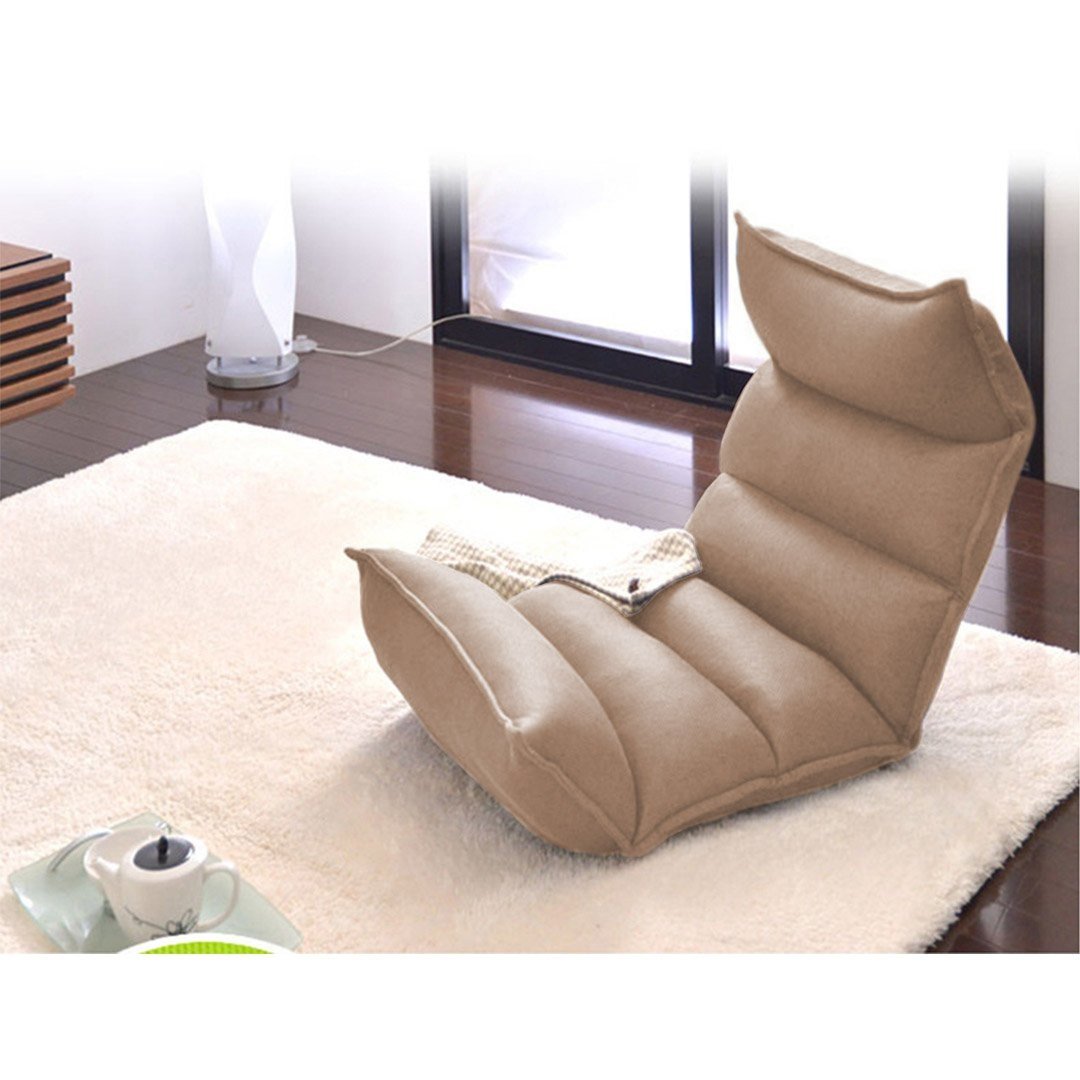 Foldable Tatami Floor Sofa Bed Meditation Lounge Chair Recliner Lazy Couch Khaki Fast shipping On sale