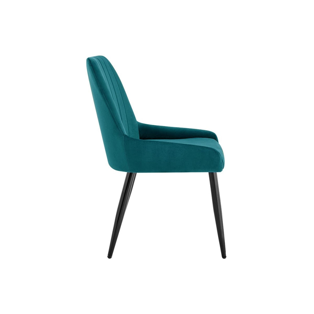 Fremantle Set of 2 Velvet Kitchen Dining Chairs - Emerald Chair Fast shipping On sale