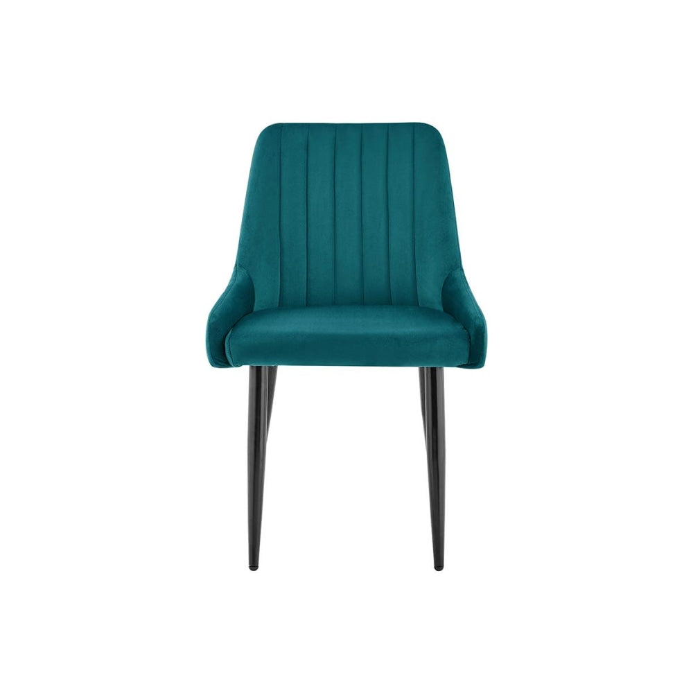 Fremantle Set of 2 Velvet Kitchen Dining Chairs - Emerald Chair Fast shipping On sale