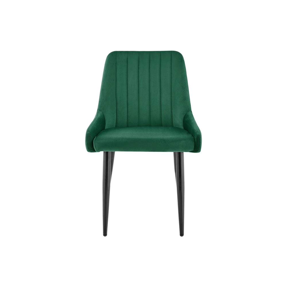 Fremantle Set of 2 Velvet Kitchen Dining Chairs - Emerald Chair Fast shipping On sale