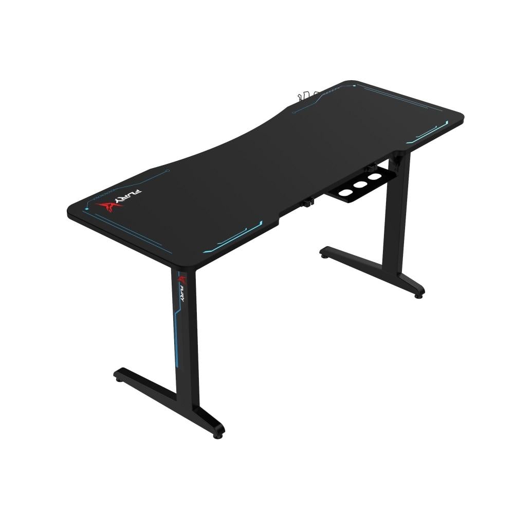 FuryX Office Gaming Computer Desk W/ RGB Full size Mouse Pad 160cm - Black Fast shipping On sale