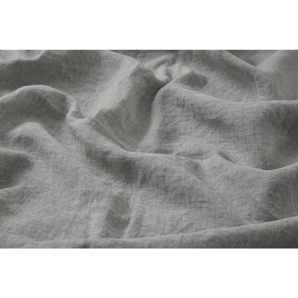 Gabriel French Linen Chambray Bed Sheet Set - Grey Double Fast shipping On sale