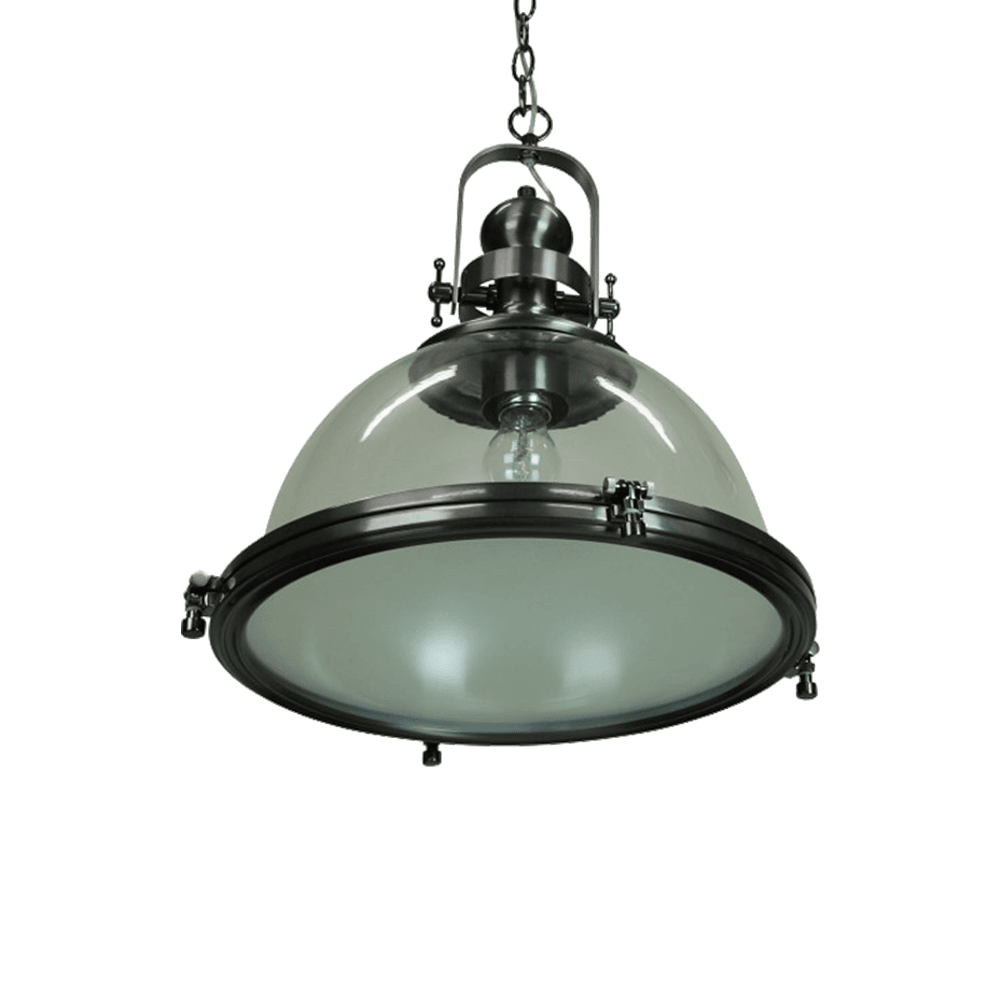 Gandara Classic Pendant Light Lamp industrial Bell Shape Chain Cord- Antique Silver Fast shipping On sale