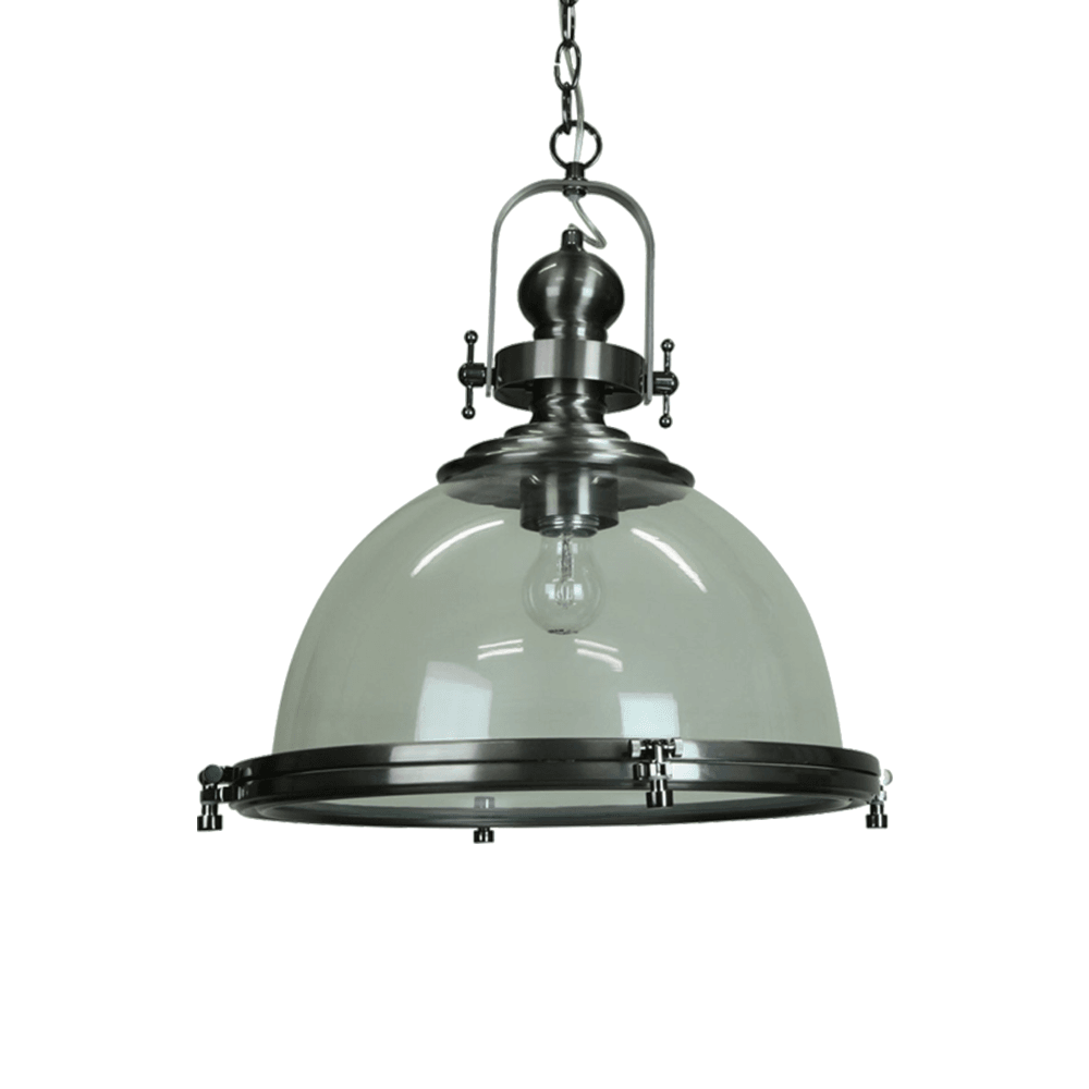 Gandara Classic Pendant Light Lamp industrial Bell Shape Chain Cord- Antique Silver Fast shipping On sale