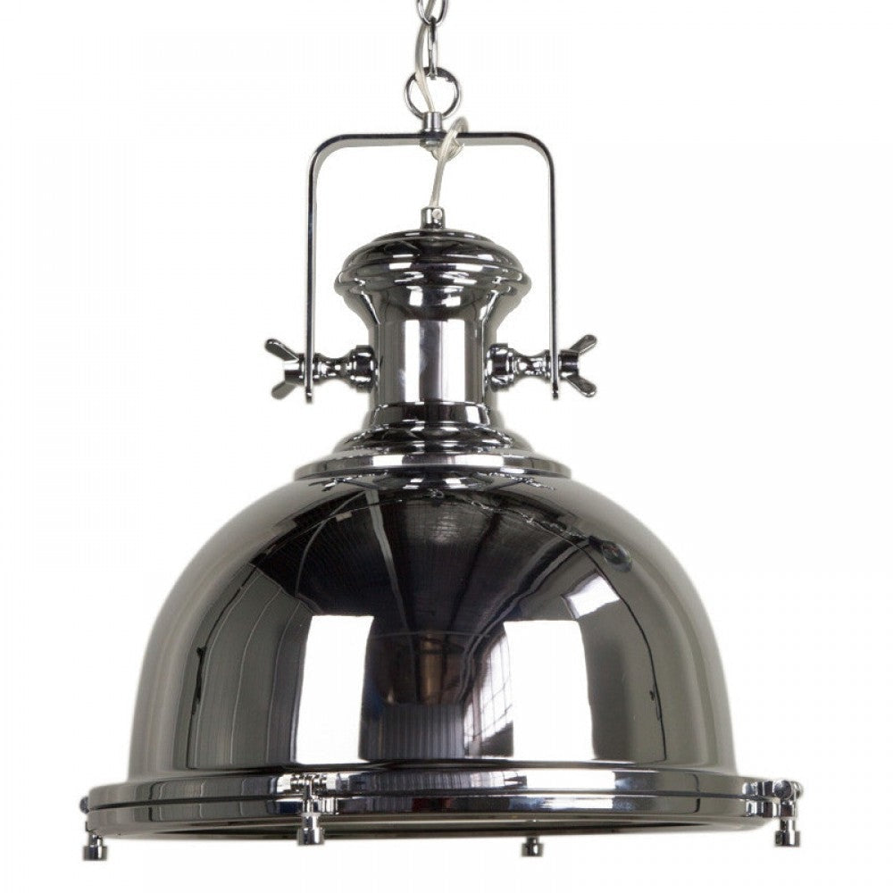 Gandara Classic Pendant Light Lamp industrial Bell Shape Chain Cord 120cm - Chrome Fast shipping On sale