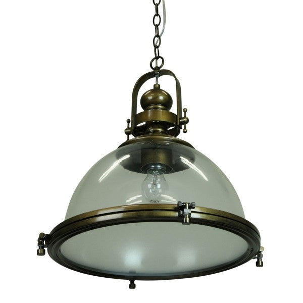 Gandara Classic Pendant Light Lamp industrial Bell Shape Chain Cord 120cm - Clear Antique Brass Fast shipping On sale