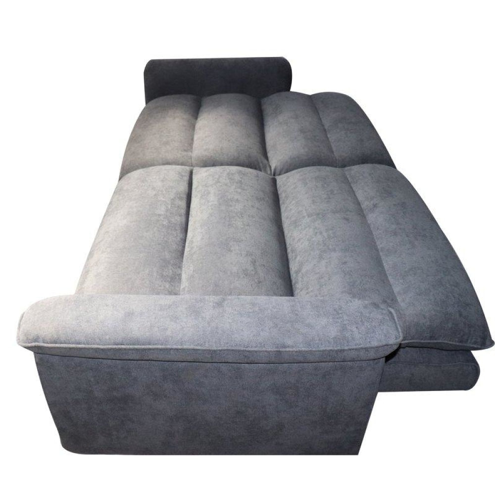 Designer Modern 3-Seater Suede Fabric Lounge Couch Sofa Bed - Grey Fast shipping On sale