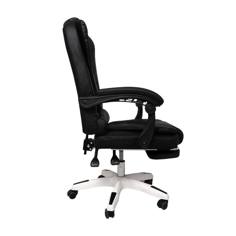 Gaming Chair Office Computer Seat Racing PU Leather Executive Footrest Racer Black Fast shipping On sale