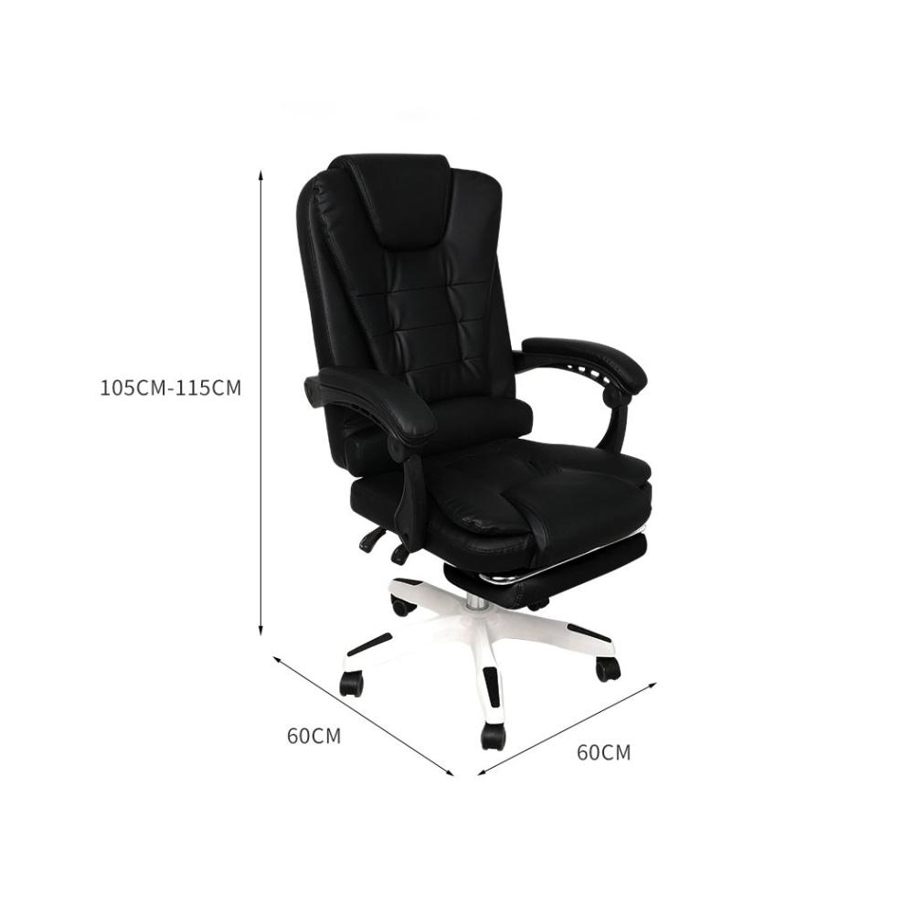 Gaming Chair Office Computer Seat Racing PU Leather Executive Footrest Racer Black Fast shipping On sale