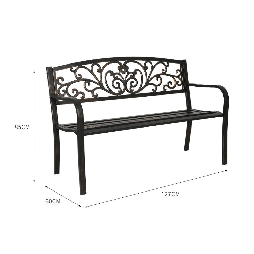 Garden Bench Seat Outdoor Furniture Cast Iron Patio Benches Seats Lounge Chair Fast shipping On sale