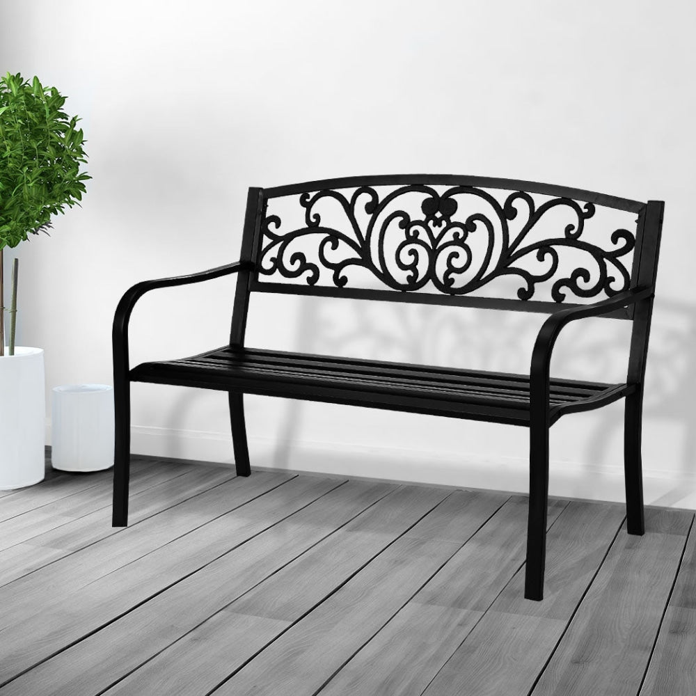 Garden Bench Seat Outdoor Furniture Patio Cast Iron Benches Seats Lounge Chair Fast shipping On sale