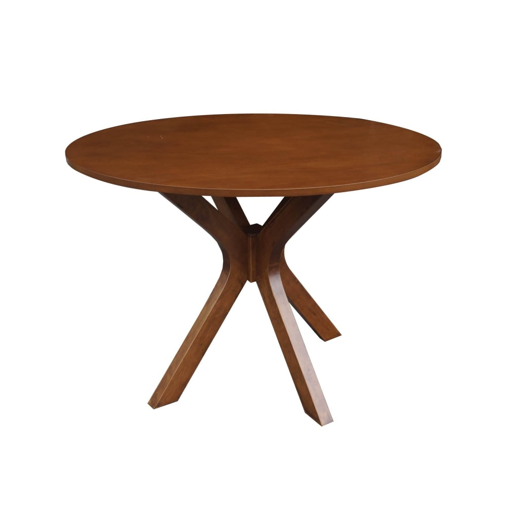 Gary Round Wooden Dining Table 105cm - Walnut Fast shipping On sale