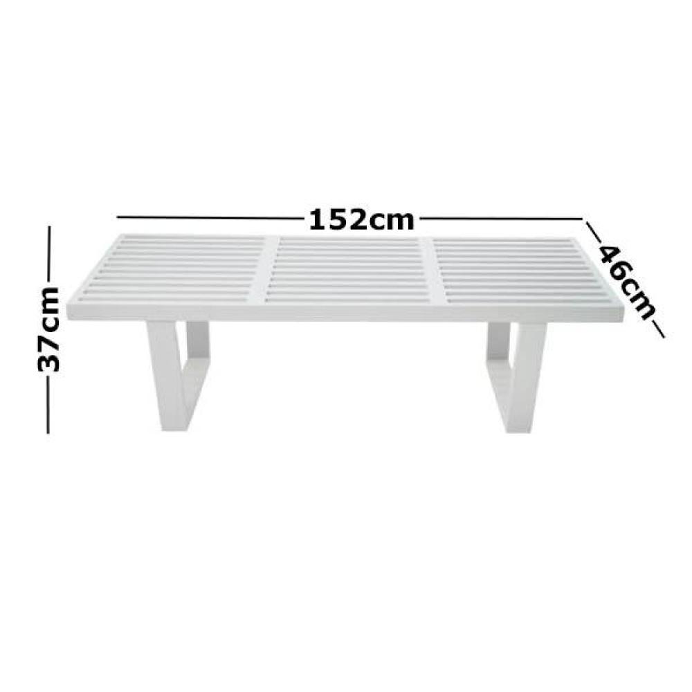 George Nelson Replica Platform Bench 152cm - Off White Fast shipping On sale