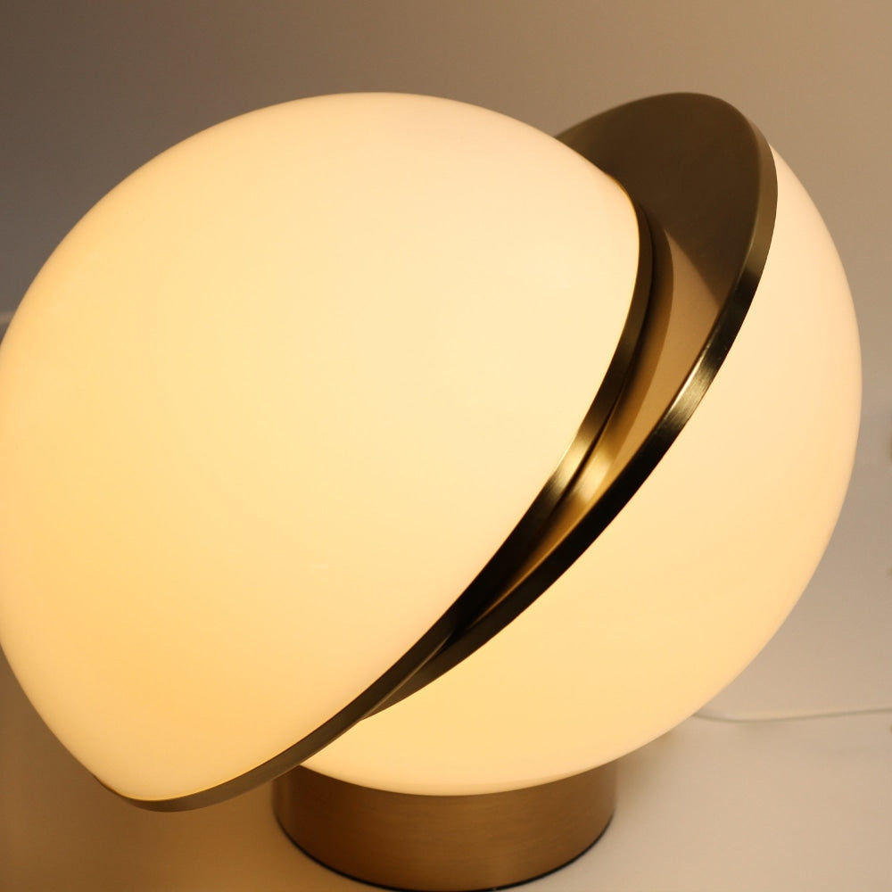 Gigi Modern Futuristic Cylindrical Table Lamp Light Gold White Fast shipping On sale