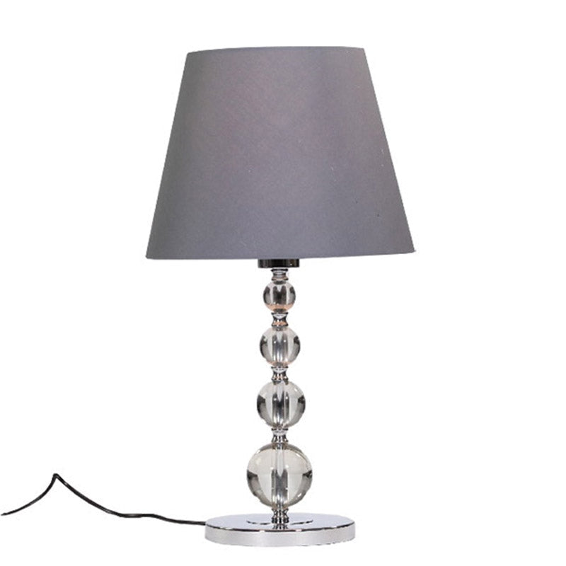 Gidan Elegant Vintage Crystal Table Lamp Fabric Shade - Chrome Fast shipping On sale