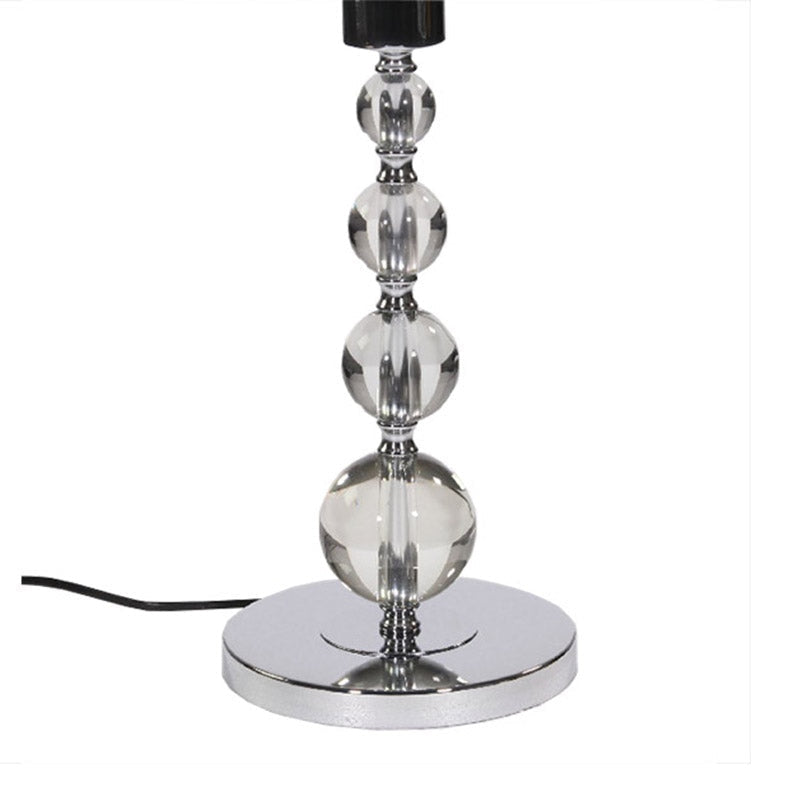 Gidan Elegant Vintage Crystal Table Lamp Fabric Shade - Chrome Fast shipping On sale