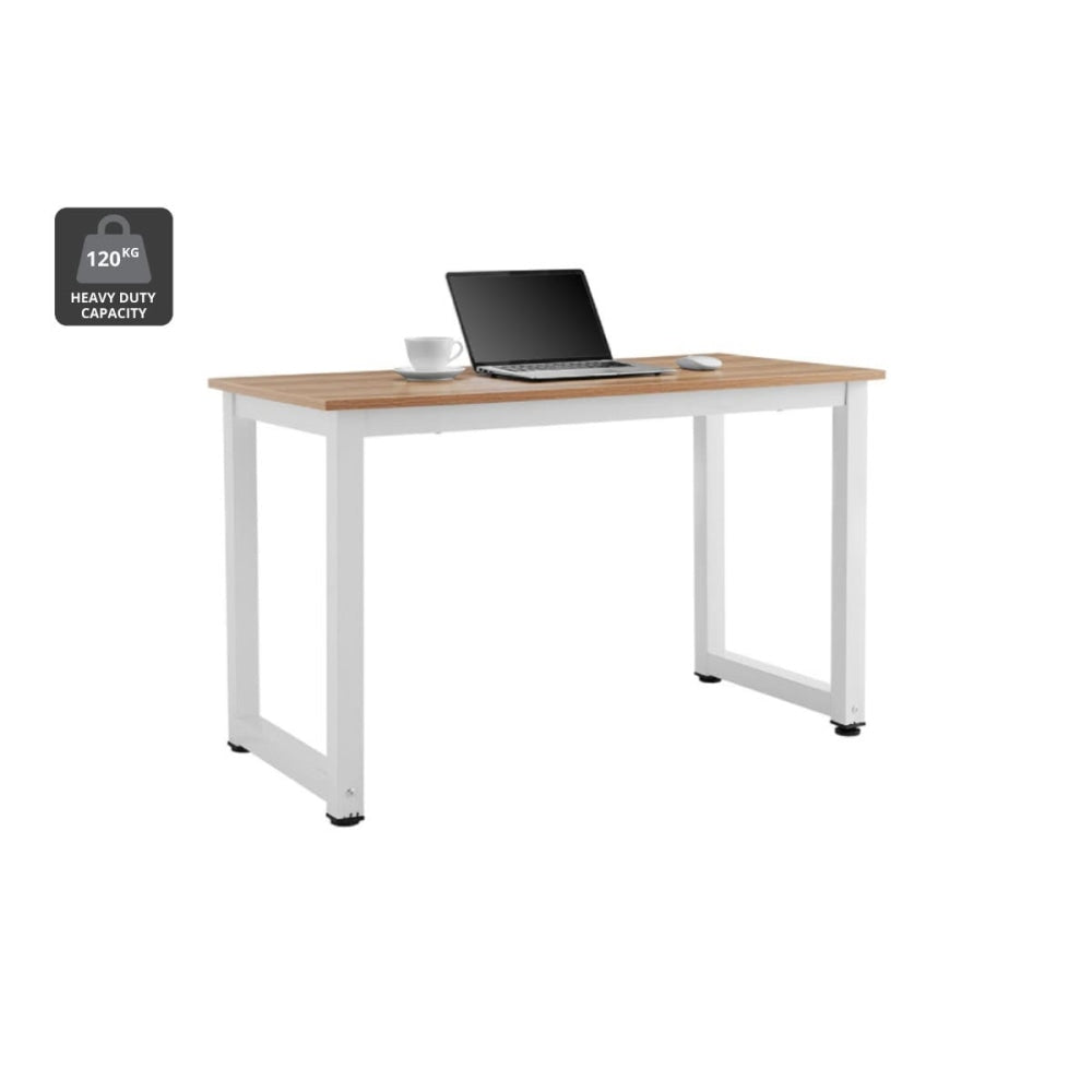 Glasgow Computer Work Task Study Office Desk - Walnut/White White Fast shipping On sale