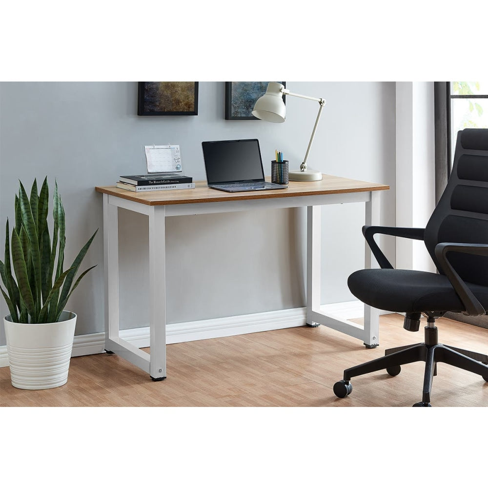 Glasgow Computer Work Task Study Office Desk - Walnut/White White Fast shipping On sale