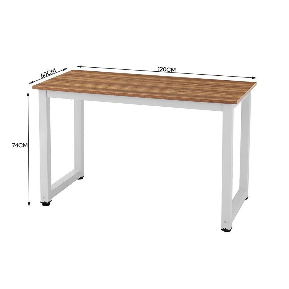 Glasgow Computer Work Task Study Office Desk - Walnut/White White Fast shipping On sale