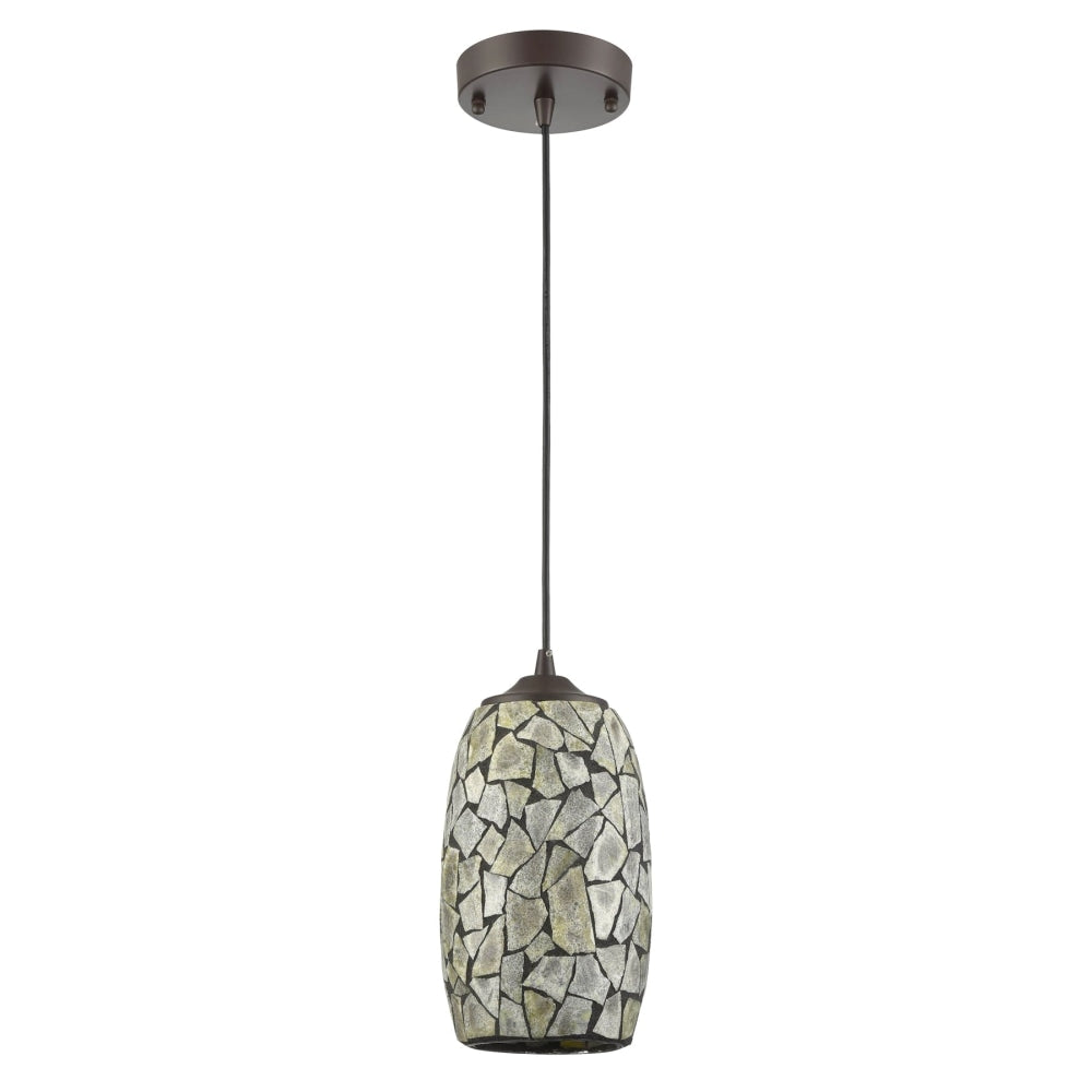 GLAZE Pendant Lamp Light Interior ES Dark Stone Mosaic Glass Ellipse OD136mm Fast shipping On sale