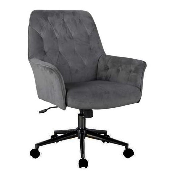 Goodwin Premium Velvet Fabric Executive Office Work Task Desk Computer Chair - Charcoal Fast shipping On sale
