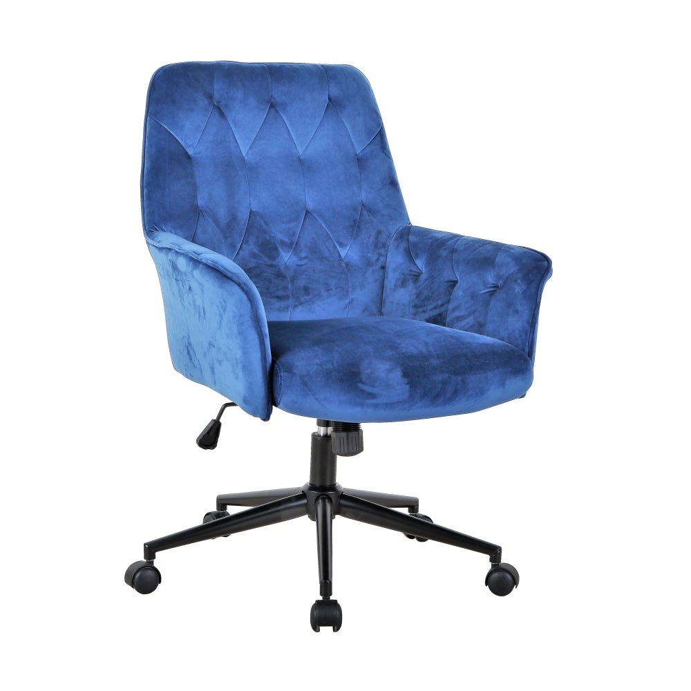Goodwin Premium Velvet Fabric Executive Office Work Task Desk Computer Chair - Navy Blue Fast shipping On sale