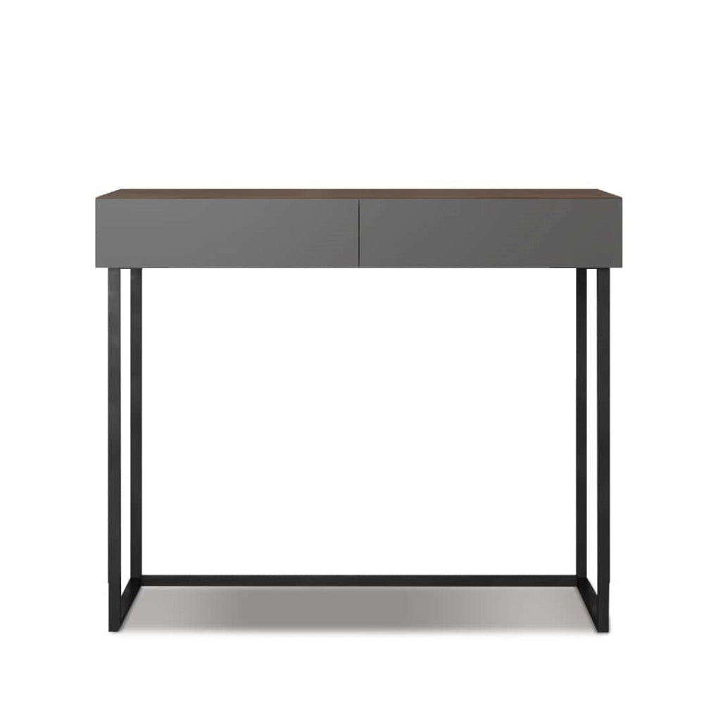 Greyson Modern Hallway Console Hall Table W/ 2-Drawers - Walnut/Grey Fast shipping On sale