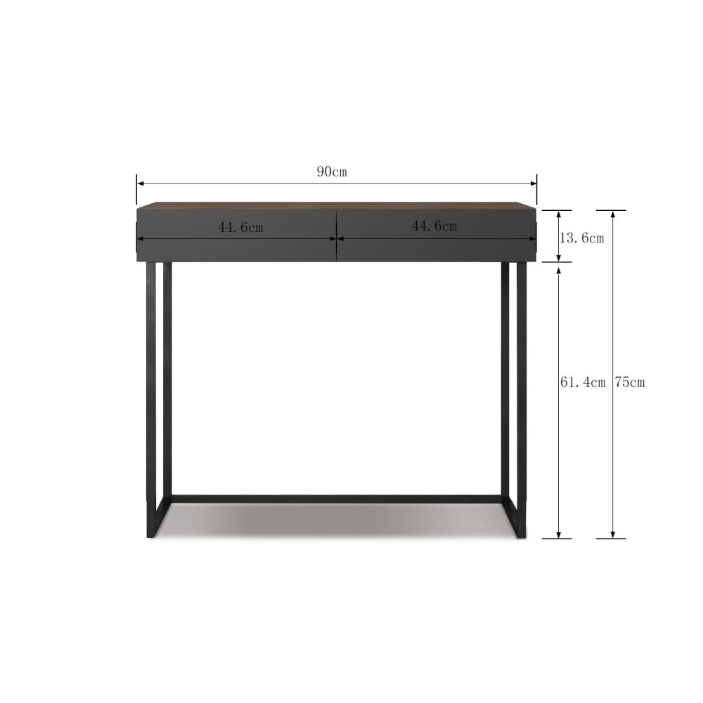 Greyson Modern Hallway Console Hall Table W/ 2-Drawers - Walnut/Grey Fast shipping On sale