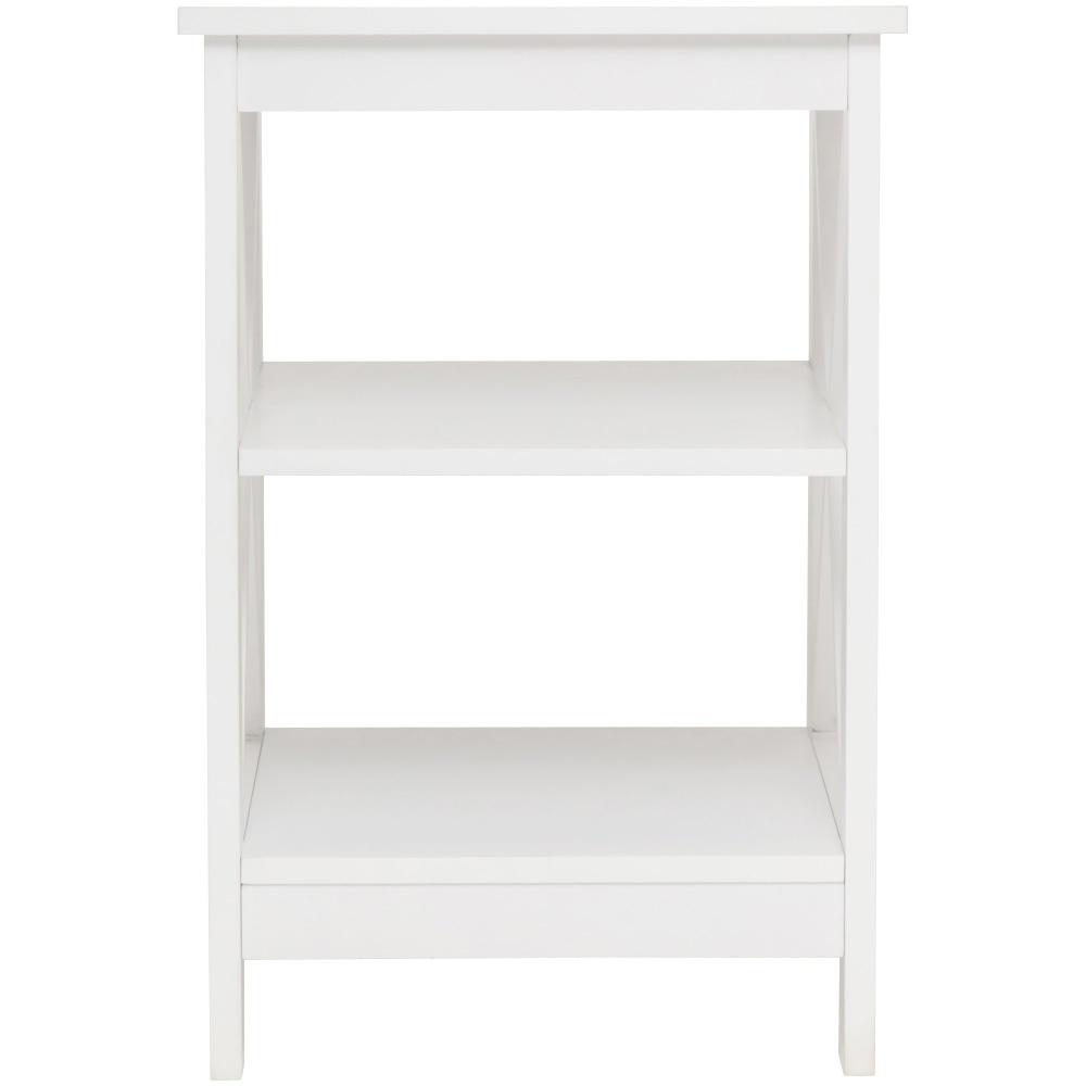 Hailey 2-Shelf Bedside Nightstand End Lamp Side Table - White Fast shipping On sale