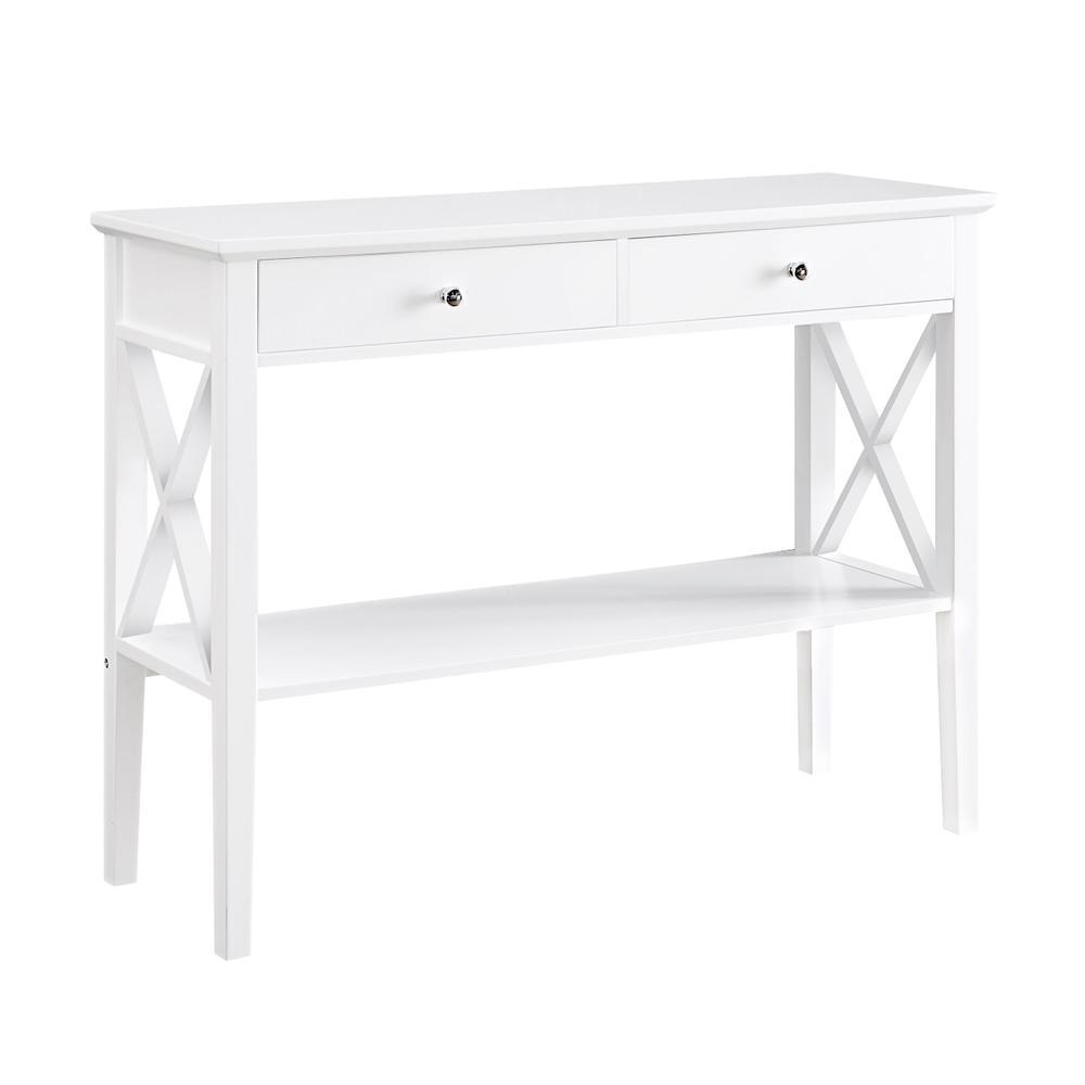 Hailey Hallway Console Hall Display Table W/ 2-Drawer Storage - White Fast shipping On sale