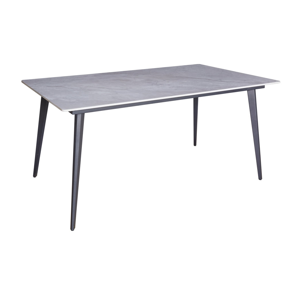 Halston Rectangular Modern Ceramic Kitchen Dining Table 160cm - Rebecca Grey Fast shipping On sale