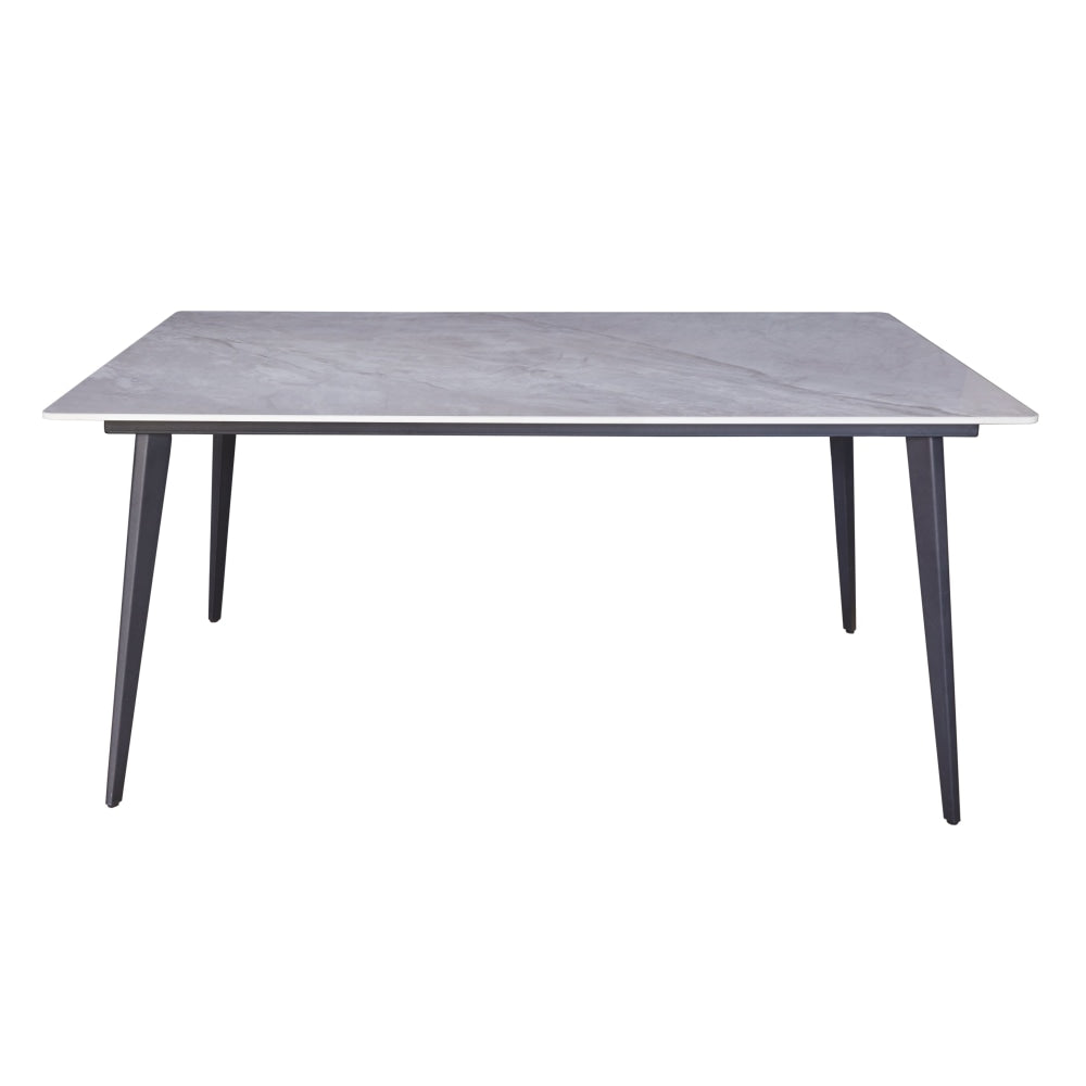 Halston Rectangular Modern Ceramic Kitchen Dining Table 160cm - Rebecca Grey Fast shipping On sale