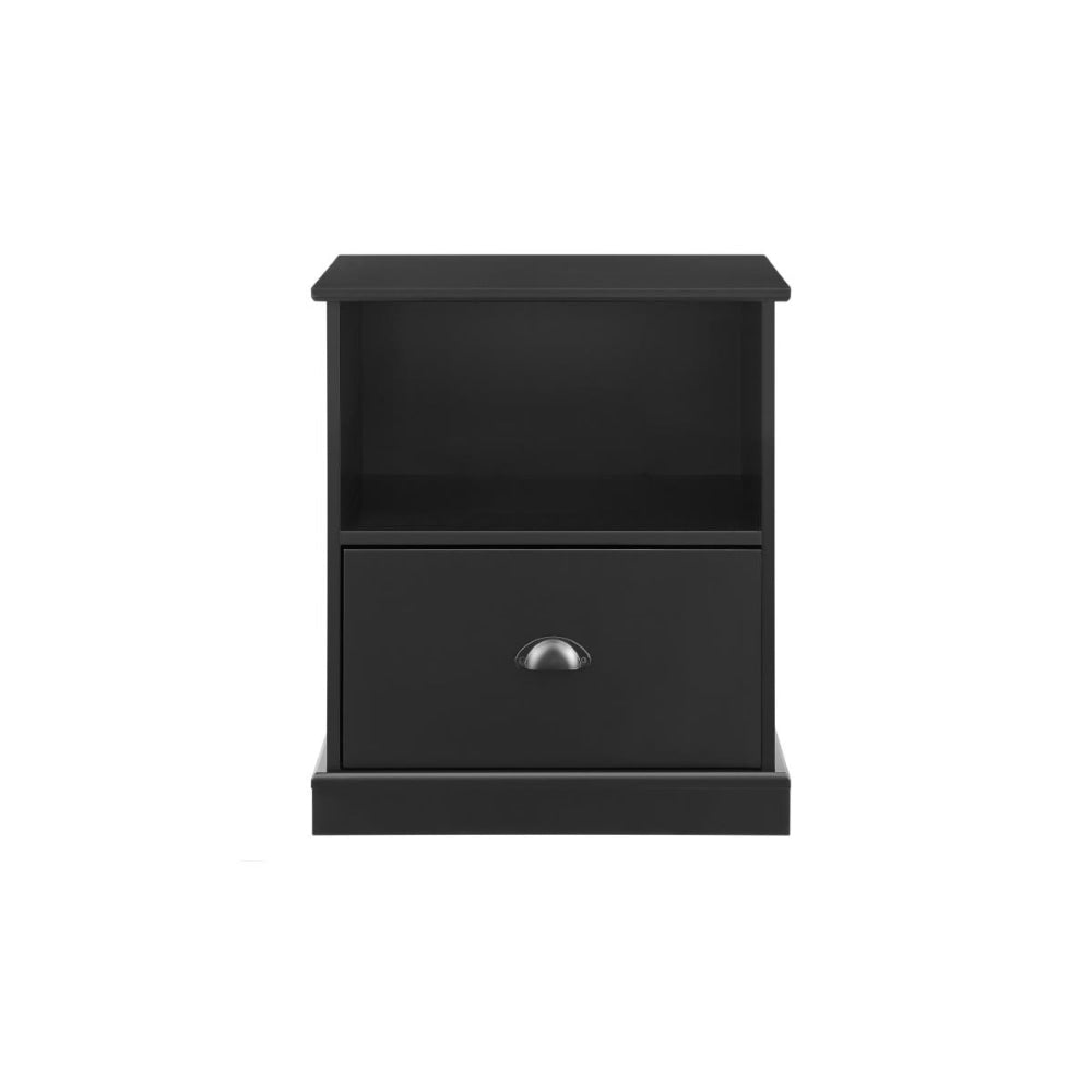 Hampton Bedside Nightstand Side Table - Black Fast shipping On sale