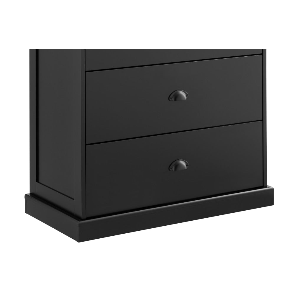 Hampton Elegant Chest of 4-Drawers Tallboy Storage Cabinet - Black Of Drawers Fast shipping On sale